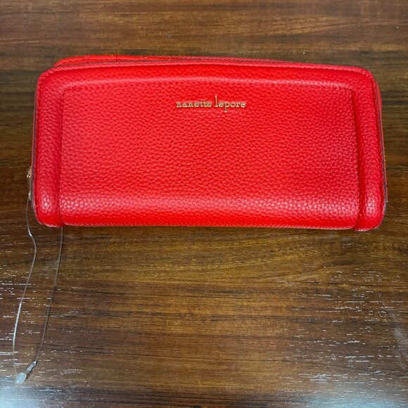 Nanette Lepore Zip Around Wallet Red - Picture 1 of 3
